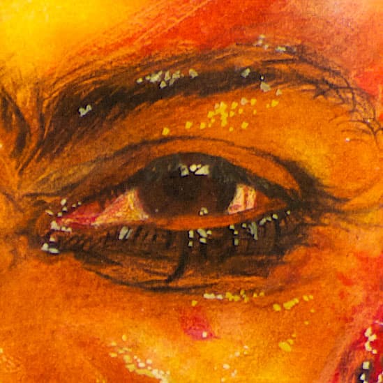 Water color priming and color pencils