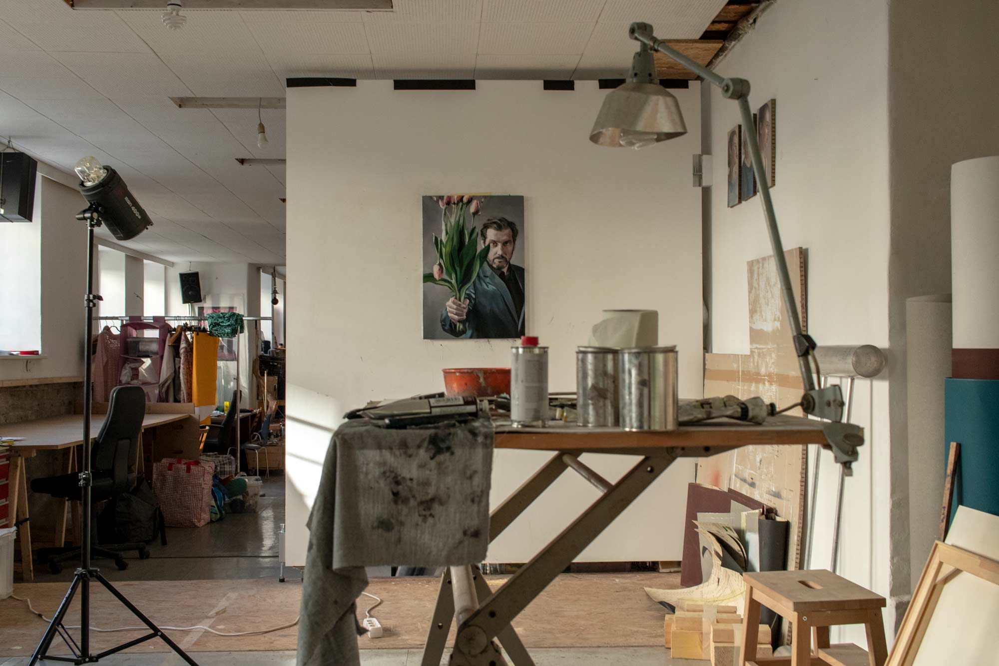 Much space in my former painting studio!