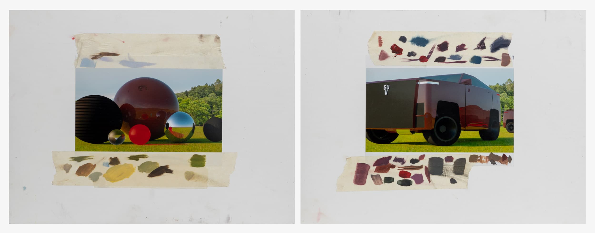 Painting templates with color swatches