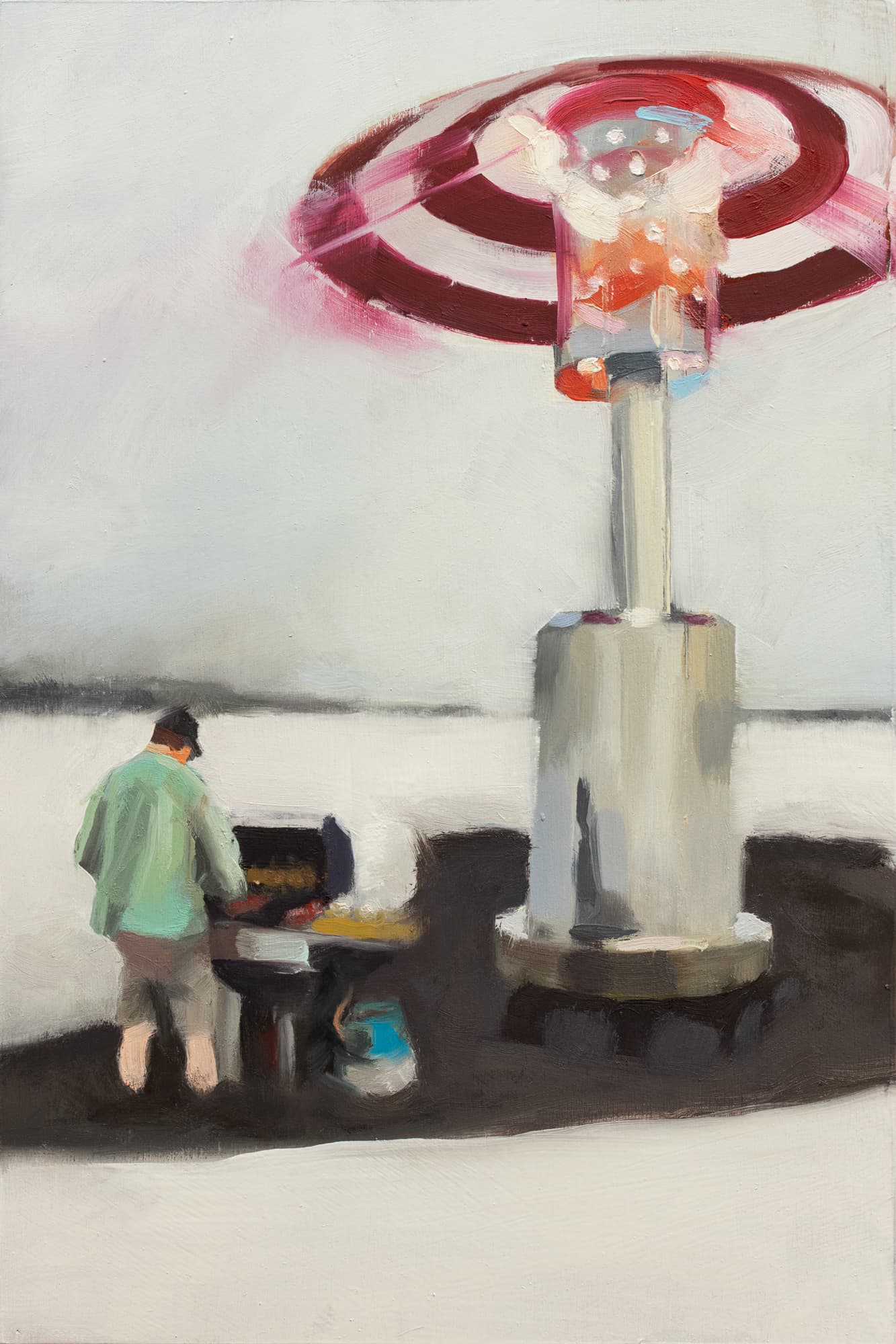 Cool BBQ, 30 x 20 cm, oil on wood