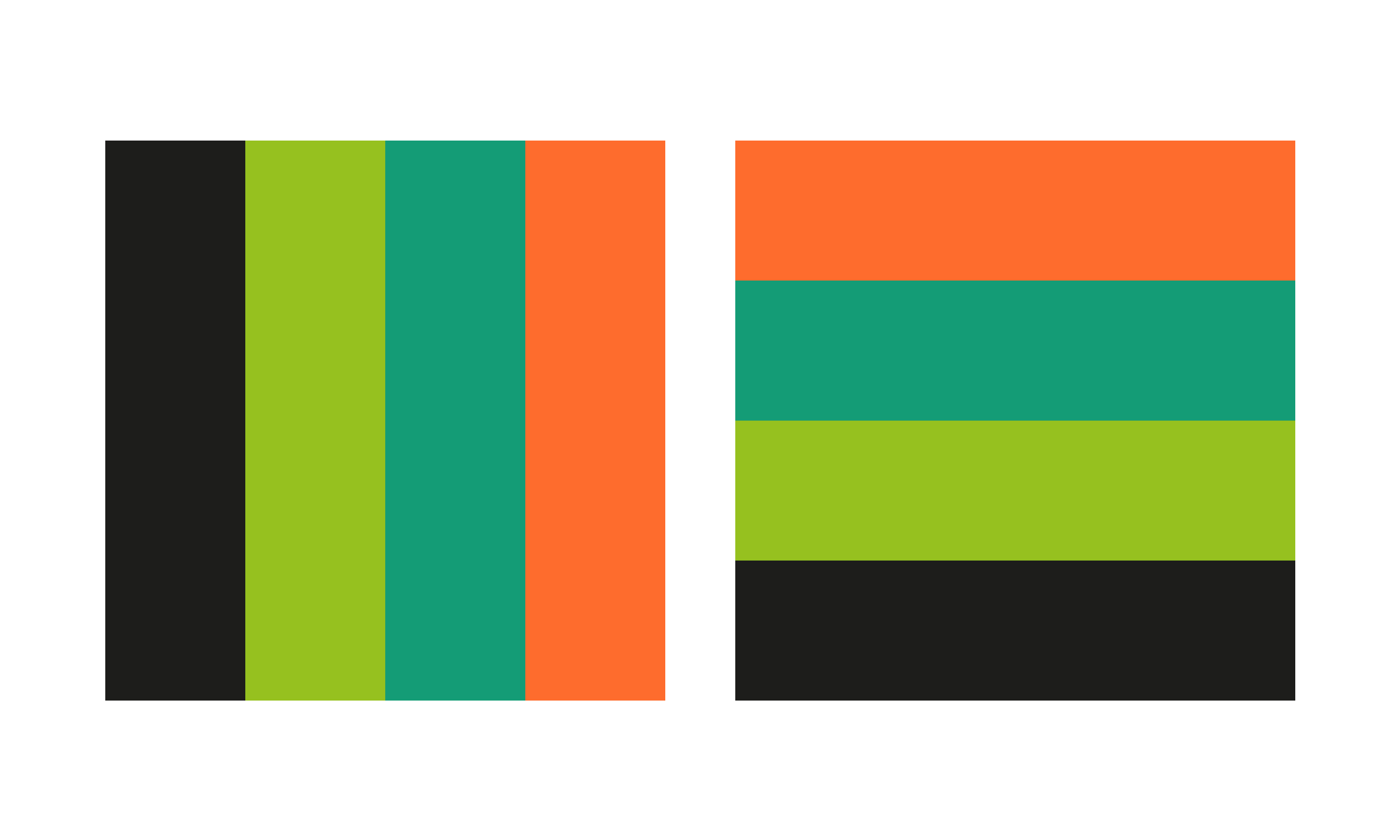 The "rainbow block" refers to the multi-colouredness of the old logo
