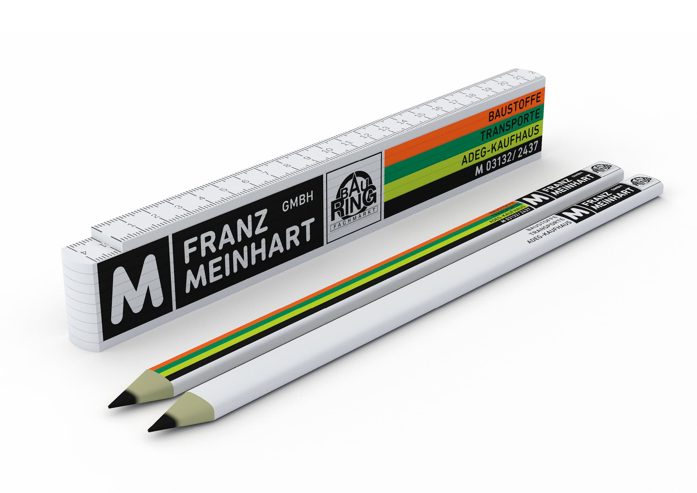Carpenter pencils and folding meter stick