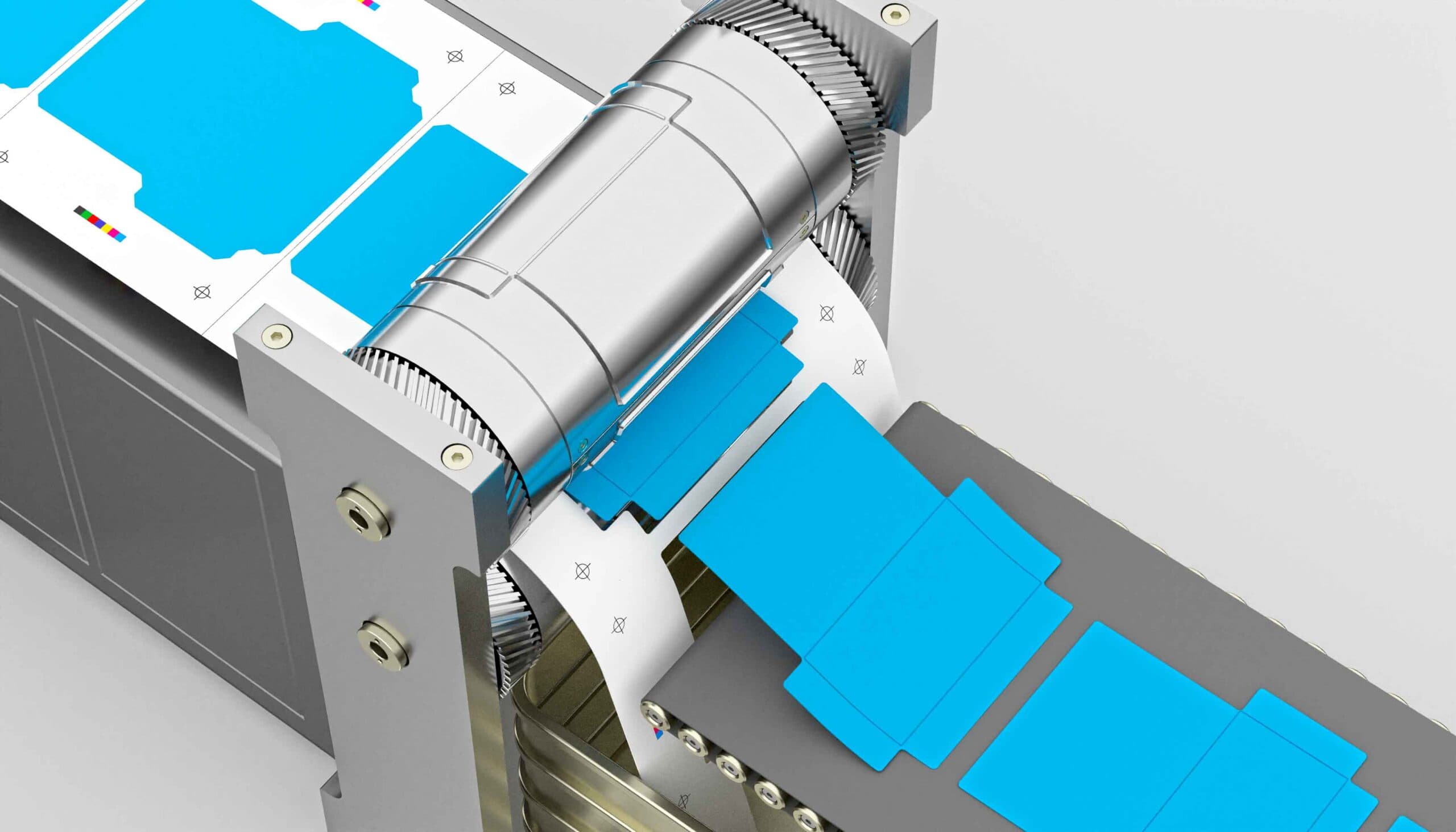 Rotary cutting close-up